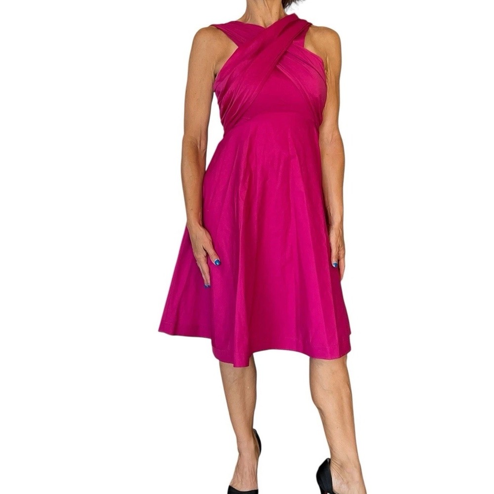 Moschino Cheap & Chic Vintage Dress Pink A Line Flare Cotton Sleeveless 6 fit 4